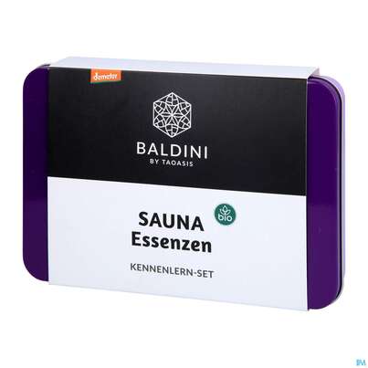 Sie sehen eine Packung Sauna Essenz Taoasis Baldini Kennenlernset 3x10ml 1pk, Produktbild: 04 Sauna Essenz Taoasis Baldini Kennenlernset 3x10ml 1pk, A-Nr.: 4891645 - 04