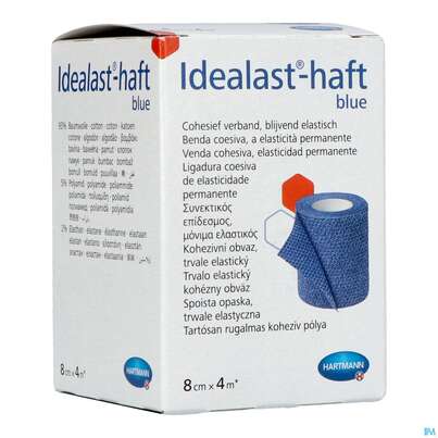 Elastische Binden Idealast/haft Kohaesiv/color Blau 4mx 8cm 1st, A-Nr.: 4174599 - 03