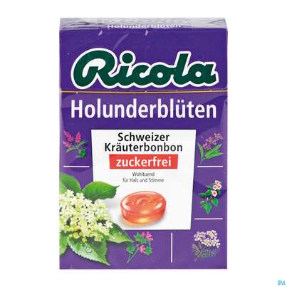 Ricola Zuckerfrei Holunderblueten Box 50g, A-Nr.: 5627502 - 03