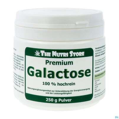 Sie sehen eine Packung D-galactose 100% Hochrein Pulver 250g, Produktbild: 02 D-galactose 100% Hochrein Pulver 250g, A-Nr.: 3433834 - 02