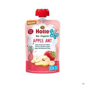 Holle Demeter Bio Fruechtepueree Ab 1 Jahr Apple Ant Apfel/banane/birne 100g, A-Nr.: 5080771 - 01