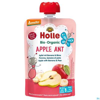 Holle Demeter Bio Fruechtepueree Ab 1 Jahr Apple Ant Apfel/banane/birne 100g, A-Nr.: 5080771 - 02