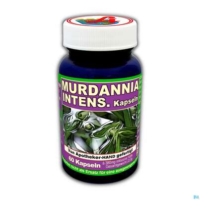 Sie sehen eine Packung Murdannia Intense Kapseln Extrakt (10:1) 100mg +pulver 180mg 60st, Produktbild: 02 Murdannia Intense Kapseln Extrakt (10:1) 100mg +pulver 180mg 60st, A-Nr.: 4829008 - 02