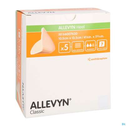 Sie sehen eine Packung Wundverband Allevyn/heel Fersenverband 10,5x 13,5cm -smith 5st, Produktbild: 03 Wundverband Allevyn/heel Fersenverband 10,5x 13,5cm -smith 5st, A-Nr.: 2203724 - 03