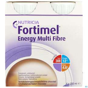 Fortimel/multifibre 1,5kcal 200ml Flasche Schoko 4st, A-Nr.: 3237719 - 01