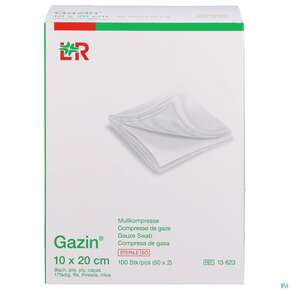 Mullkompressen Gazin Baumw.17faedig Steril 8fach 10x 20cm 50x2 100st, A-Nr.: 2309285 - 01