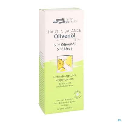 Sie sehen eine Packung Oliven Oel Dr.theiss Haut In Balance Koerperbalsam 5% 200ml, Produktbild: 05 Oliven Oel Dr.theiss Haut In Balance Koerperbalsam 5% 200ml, A-Nr.: 3282720 - 05