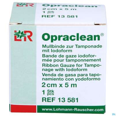 Mullbinden Opraclean +jodoform 5mx 2cm 1st, A-Nr.: 3610070 - 01