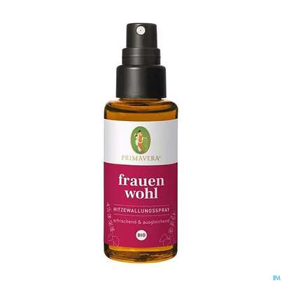 Sie sehen eine Packung Primavera Frauenwohl Hitzewallungsspray Bio 50ml, Produktbild: 01 Primavera Frauenwohl Hitzewallungsspray Bio 50ml, A-Nr.: 4761902 - 01