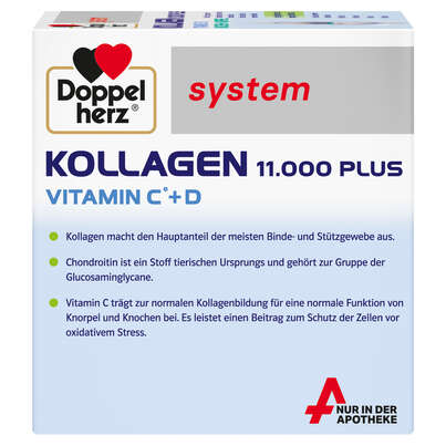 Sie sehen eine Packung Doppelherz system KOLLAGEN 11.000 PLUS, Produktbild: 03 Doppelherz system KOLLAGEN 11.000 PLUS, A-Nr.: 3821192 - 03