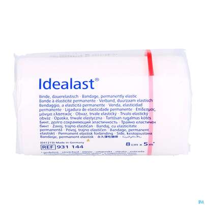 Sie sehen eine Packung Elastische Binden Idealast 10 Binden Unterverpackt 5mx 8cm 1st, Produktbild: 04 Elastische Binden Idealast 10 Binden Unterverpackt 5mx 8cm 1st, A-Nr.: 1738179 - 04