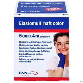 Elastische Binden Elastomull/haft/color Blau 4mx 6cm 1st, A-Nr.: 5427080 - 01