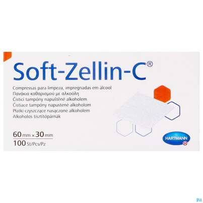 Alkoholtupfer Soft-zellin C 100st, A-Nr.: 5340976 - 01