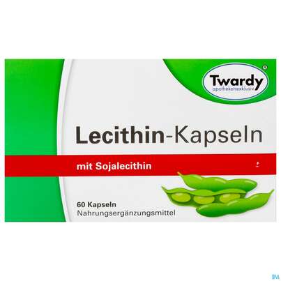 Sie sehen eine Packung Lecithin Kapseln-twardy 60st, Produktbild: 01 Lecithin Kapseln-twardy 60st, A-Nr.: 3421363 - 01