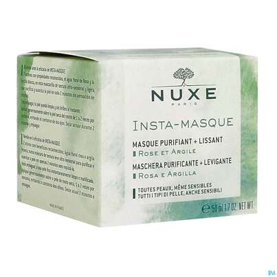 Sie sehen eine Packung Nuxe Insta-masque Purifant +lissant Reinigende+glaettende 50ml, Produktbild: 03 Nuxe Insta-masque Purifant +lissant Reinigende+glaettende 50ml, A-Nr.: 4540584 - 03