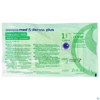 Operationshandschuhe Sempermed Anatomisch Derma Plus Gepudert Weiss Gr 7 2st, A-Nr.: 1663116 - 01