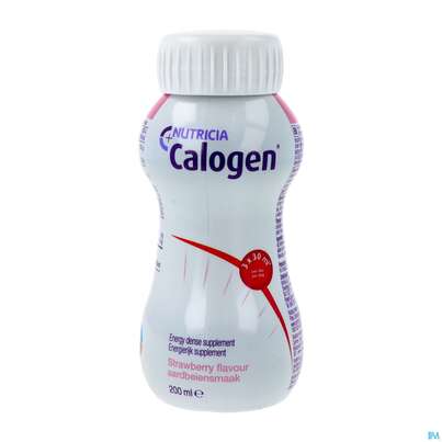 Sie sehen eine Packung Calogen 200ml/flasche Erdbeergeschmack 1st, Produktbild: 02 Calogen 200ml/flasche Erdbeergeschmack 1st, A-Nr.: 5615054 - 02