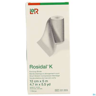 Elastische Binden Rosidal Hautfarben Kraeftig 5mx 12cm 1st, A-Nr.: 0472236 - 01