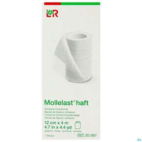 Fixierbinden Mollelast Haft Weiss 4mx 12cm 1st, A-Nr.: 1767689 - 01