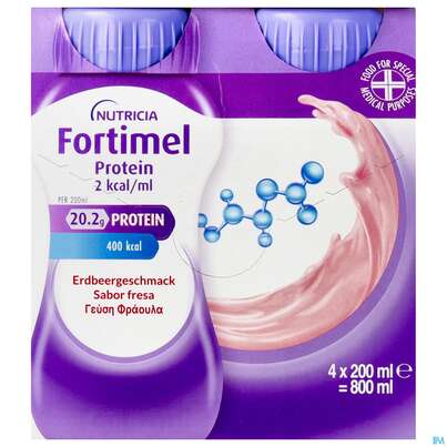 Fortimel/protein 200ml 2kcal Erdbeere 4st, A-Nr.: 5833331 - 01