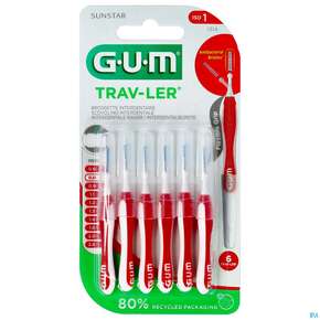 Gum Interdentalbuersten Travler Kerze Rot 0,46mm 1314g 6st, A-Nr.: 4123231 - 01