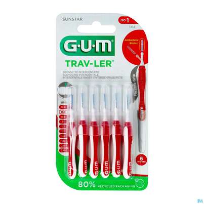 Gum Interdentalbuersten Travler Kerze Rot 0,46mm 1314g 6st, A-Nr.: 4123231 - 02