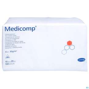 Kompressen Medicomp Vliesstoff 4fach Unsteril 10x 20cm 100st, A-Nr.: 1652058 - 01