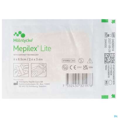 Wundverband Mepilex Silikon Lite 6x 8,5cm 1st, A-Nr.: 2829872 - 01