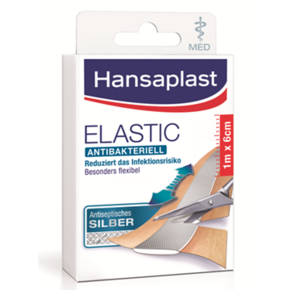 Hansaplast Elastic MED antibakteriell 1m x 6cm, A-Nr.: 2843010 - 01