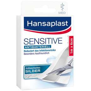 Hansaplast Sensitive MED antibakteriell 1m x 6cm, A-Nr.: 4174174 - 01