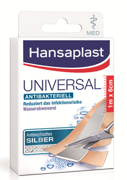 Hansaplast Universal MED antibakteriell 1m x 6cm, A-Nr.: 2843056 - 01