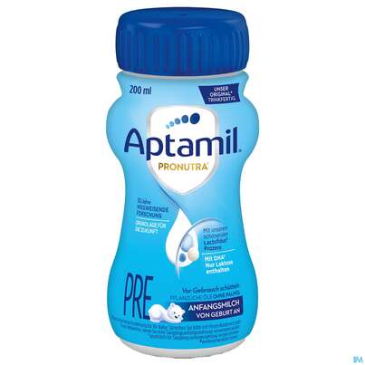 Sie sehen eine Packung Aptamil Milch-fertignahrung Pronutra Pre Fluessig 200ml 1st, Produktbild: 02 Aptamil Milch-fertignahrung Pronutra Pre Fluessig 200ml 1st, A-Nr.: 5169732 - 02