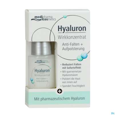 Sie sehen eine Packung Hyaluron Wirkkonzentrat Anti-falten +aufpolstern 13ml, Produktbild: 03 Hyaluron Wirkkonzentrat Anti-falten +aufpolstern 13ml, A-Nr.: 4363484 - 03