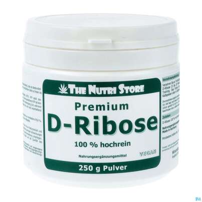 Sie sehen eine Packung D-ribose Pulver 100% Rein Vegan 250g, Produktbild: 02 D-ribose Pulver 100% Rein Vegan 250g, A-Nr.: 3821766 - 02