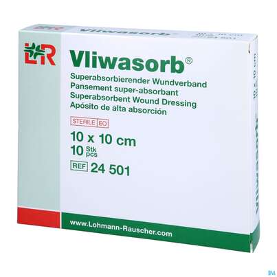 Wundverband Vliwasorb 10x 10cm 10st, A-Nr.: 3617416 - 02