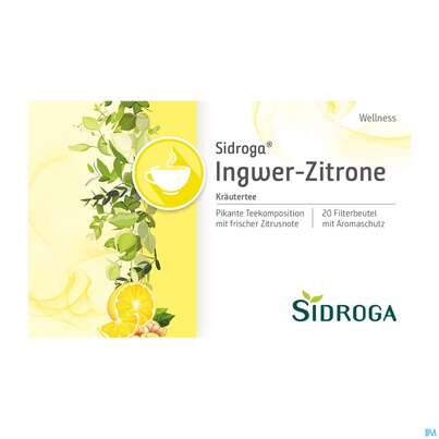 Sidroga Tee Doppelkammerbeutel Wellness Ingwer-zitrone 20st, A-Nr.: 3486670 - 01