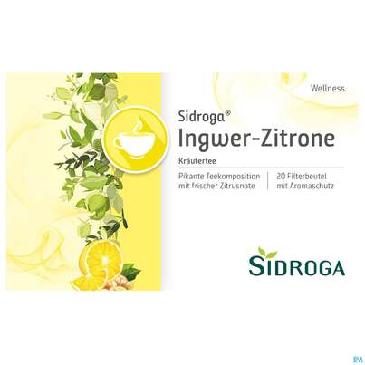 Sidroga Tee Doppelkammerbeutel Wellness Ingwer-zitrone 20st, A-Nr.: 3486670 - 02