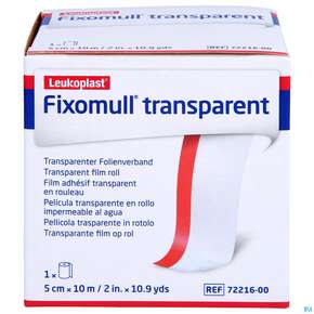 Fixierbinden Fixomull Transparent Fixierverband Wasserfest 10mx 5cm 1st, A-Nr.: 3048220 - 01