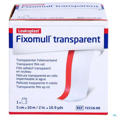 Fixierbinden Fixomull Transparent Fixierverband Wasserfest 10mx 5cm 1st, A-Nr.: 3048220 - 01