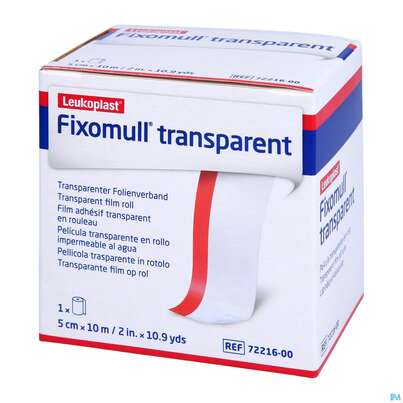 Fixierbinden Fixomull Transparent Fixierverband Wasserfest 10mx 5cm 1st, A-Nr.: 3048220 - 02