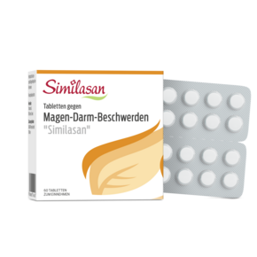 Sie sehen eine Packung Tabletten gegen Magen-Darm-Beschwerden „Similasan“, Produktbild: 01 Tabletten gegen Magen-Darm-Beschwerden „Similasan“, A-Nr.: 3545266 - 01