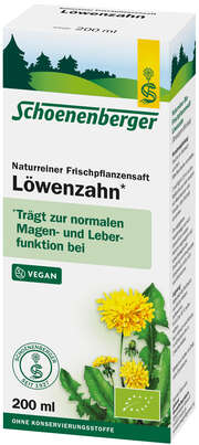 Schoenenberger Bio-Frischpflanzensaft Löwenzahn, A-Nr.: 2579234 - 01