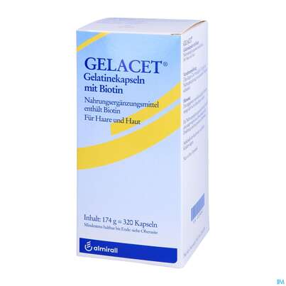 Gelatine Kapseln Gelacet +biotin 320st, A-Nr.: 2810329 - 02