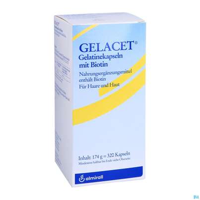 Gelatine Kapseln Gelacet +biotin 320st, A-Nr.: 2810329 - 03