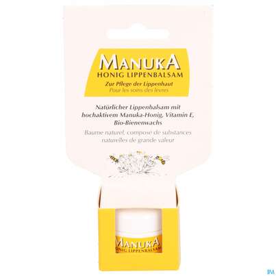 Sie sehen eine Packung Lippenbalsam Manuka Honig Tg 5ml, Produktbild: 01 Lippenbalsam Manuka Honig Tg 5ml, A-Nr.: 3881001 - 01