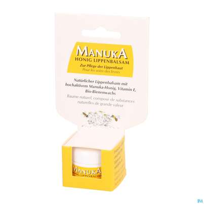Sie sehen eine Packung Lippenbalsam Manuka Honig Tg 5ml, Produktbild: 02 Lippenbalsam Manuka Honig Tg 5ml, A-Nr.: 3881001 - 02