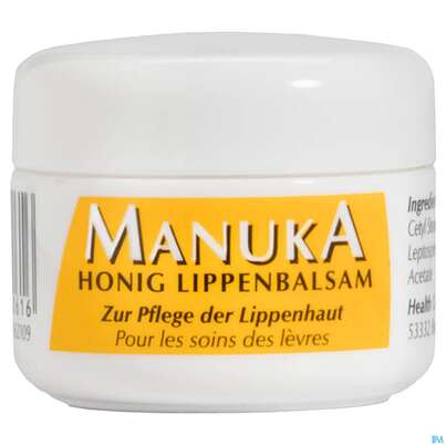 Sie sehen eine Packung Lippenbalsam Manuka Honig Tg 5ml, Produktbild: 05 Lippenbalsam Manuka Honig Tg 5ml, A-Nr.: 3881001 - 05