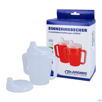 Trinkbecher -healthcare24/set 250ml +2deckel 4+12mm 2 Griff Weiss Ju 29 1st, A-Nr.: 3096408 - 04