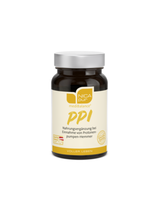 Sie sehen eine Packung nicapur mediBalance® PPI, Produktbild: 01 nicapur mediBalance® PPI, A-Nr.: 4072255 - 01