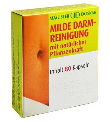 Sie sehen eine Packung Doskar Milde Darmreinigung 80 Kapseln, Produktbild: 01 Doskar Milde Darmreinigung 80 Kapseln, A-Nr.: 2687805 - 01